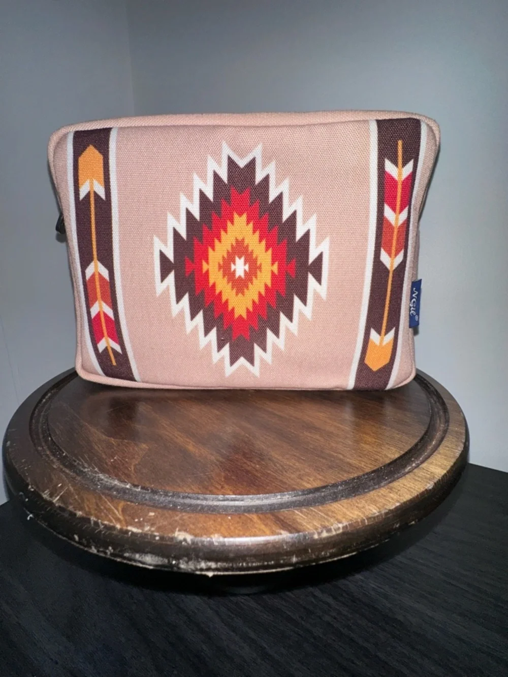 N Gil Aztec Southwest Canvas Cosmetic Makeup Bag Travel Pouch